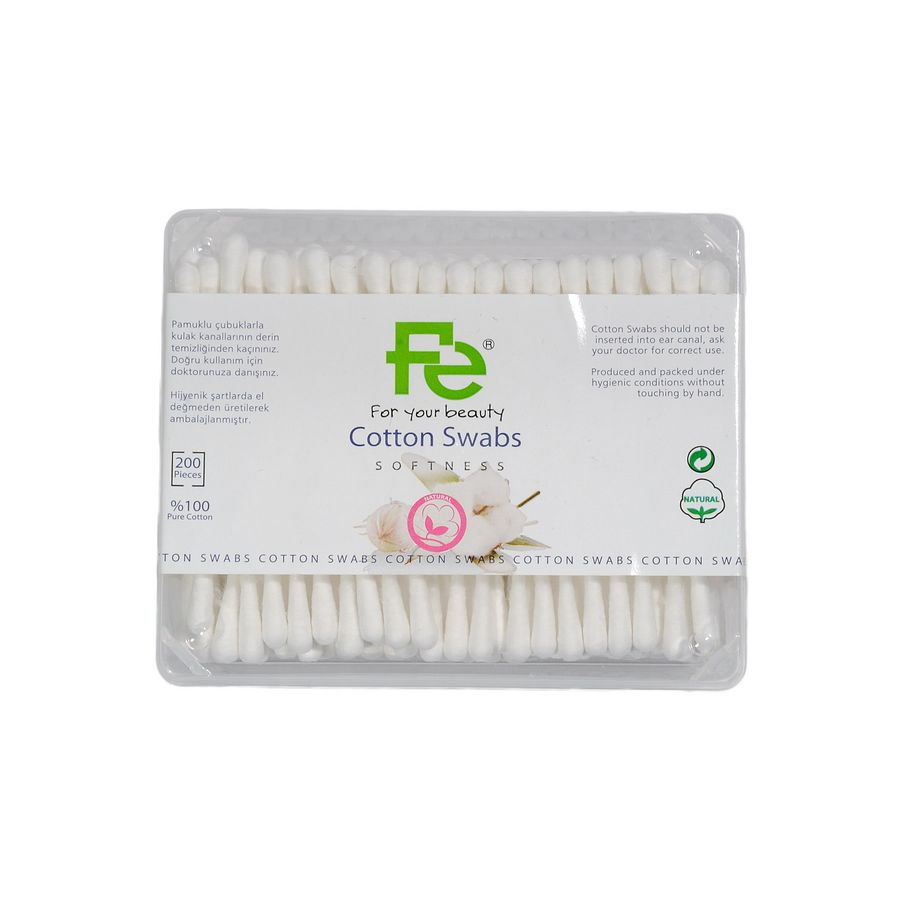 Fe Cotton Buds 200 pcs (Square Box)