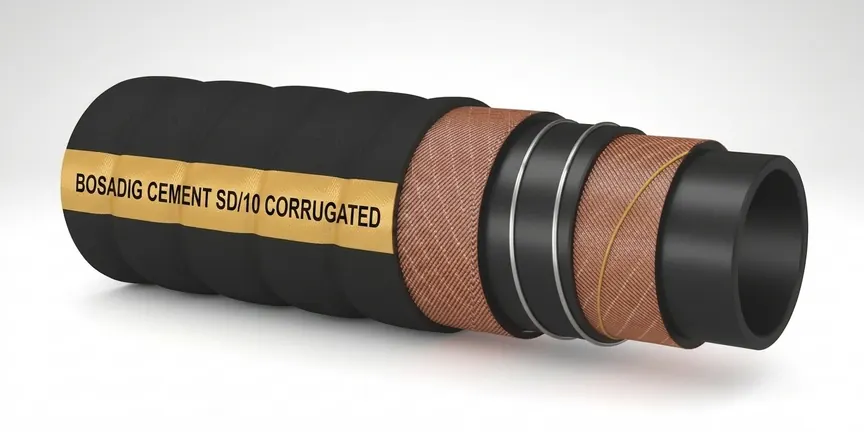 خرطوم إسمنت مموج BOSADIG CEMENT SD/10 CORRUGATED