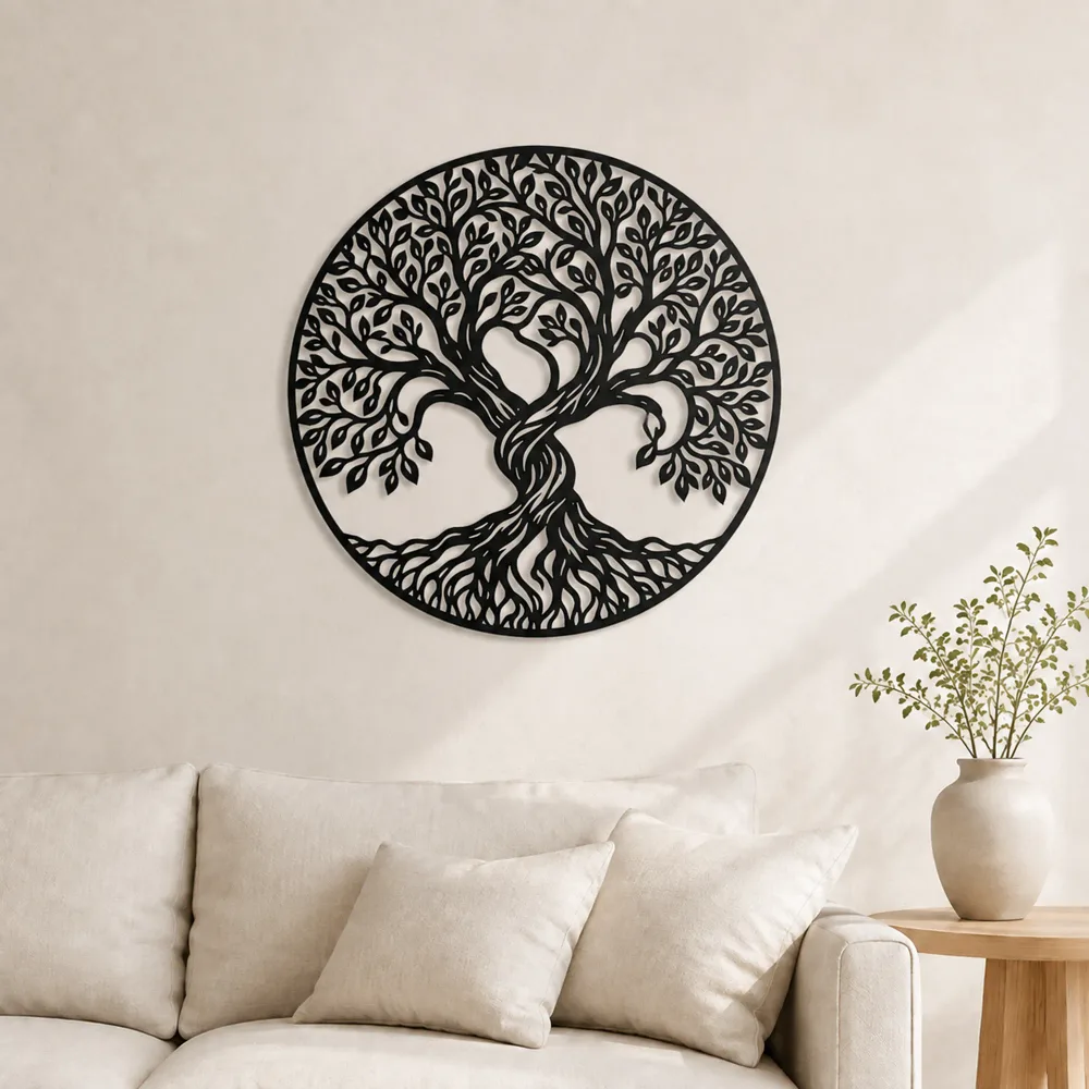 Two Trees Embrace Metal Wall Art