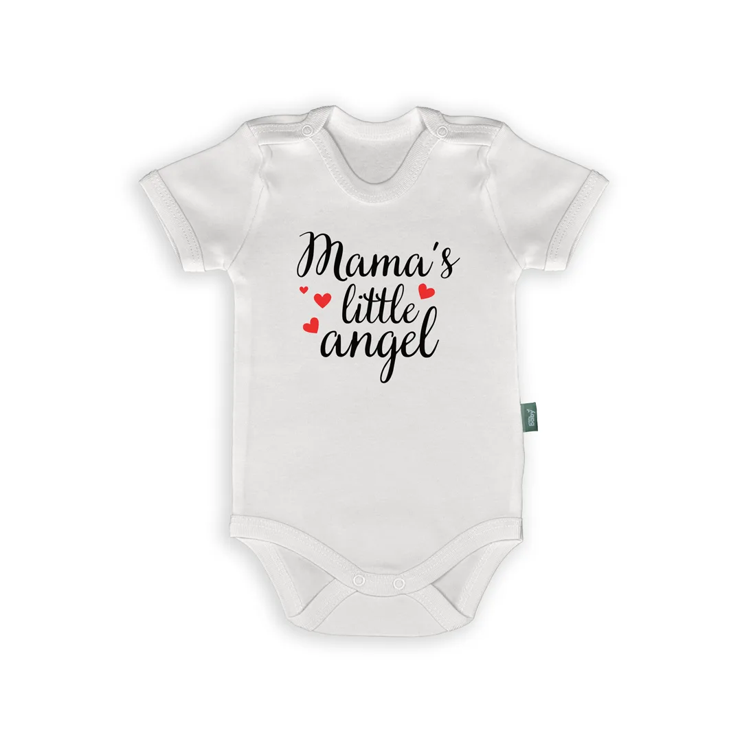 Baby Bodysuit And Onesie With Heart Mama's Little Angel
