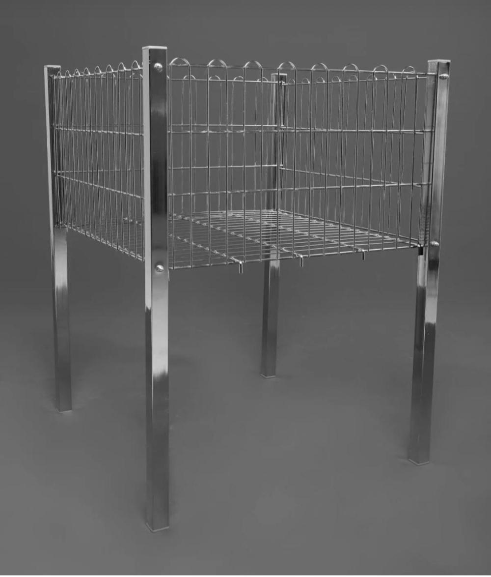 سلة معدنية بأرجل بروفيل 80x120 – سلة كبيرة للغسيل والأغطية | سلة تخزين متينة متعددة الاستخدامات-03