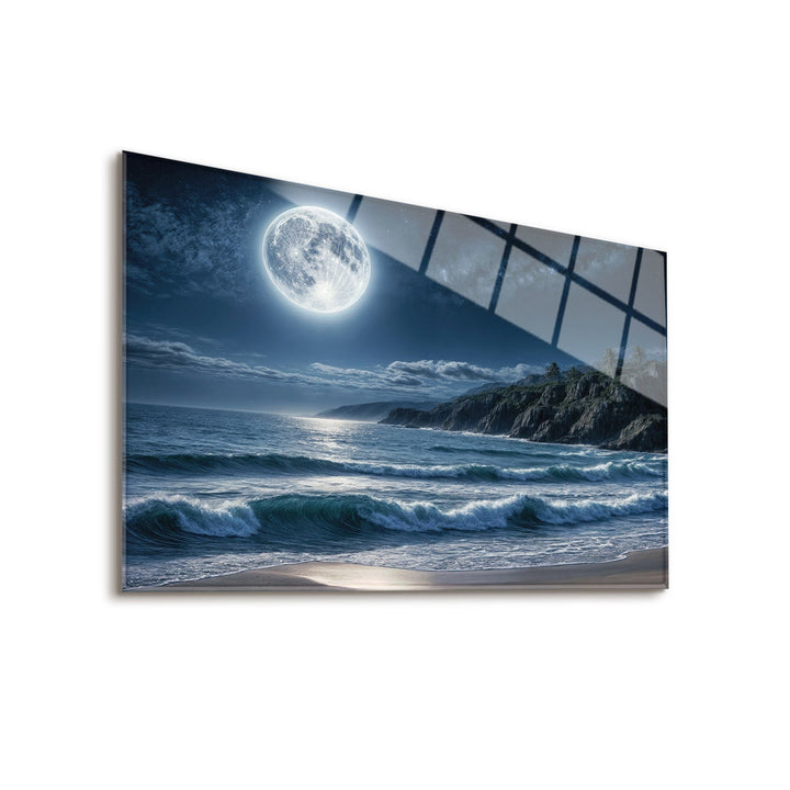 Fullmoon glass wall art GLC0051