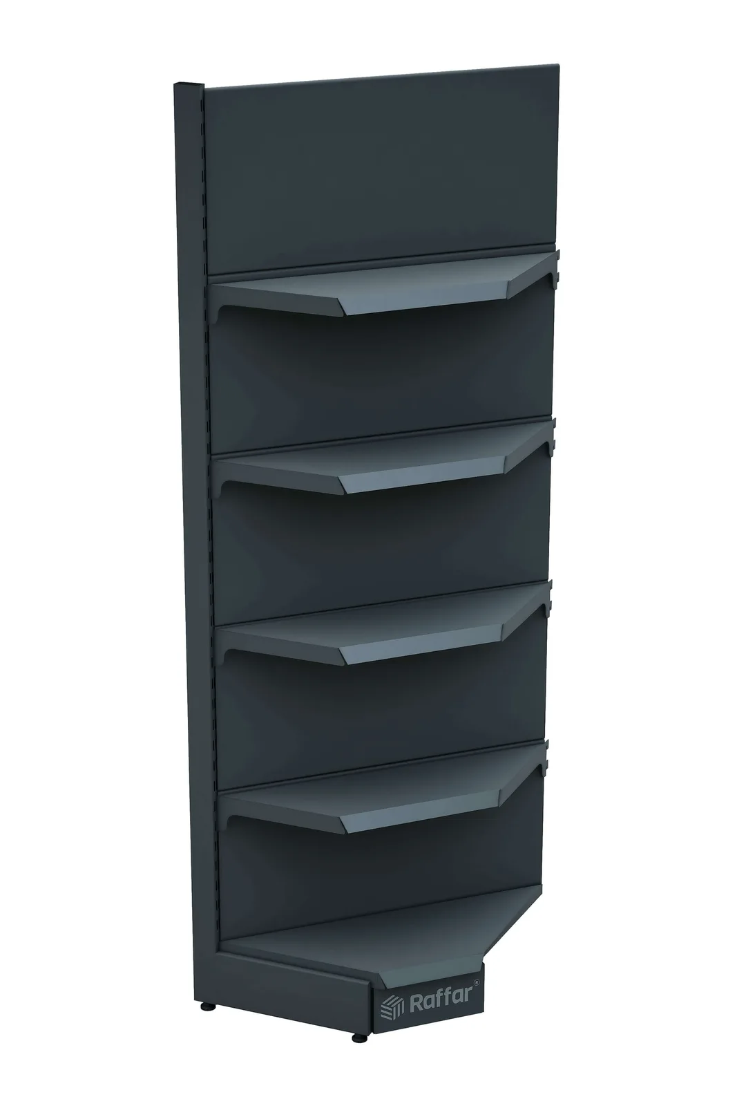 وحدة زاوية داخلية بعمود واحد بلون أنثراسيت بقاعدة (لا تُستخدم وحدها) 90*H220 CM