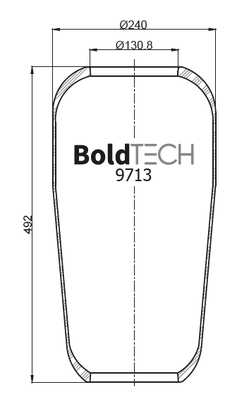 9713 R BoldTech Air Springs for Cab, Seat and Lift Systems, Vehicle Air Springs