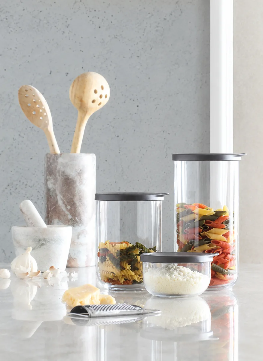 Duo glass food storage container set