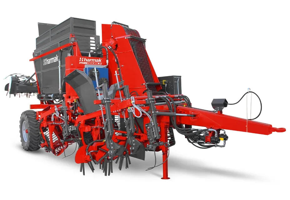 Double-row beet harvester
