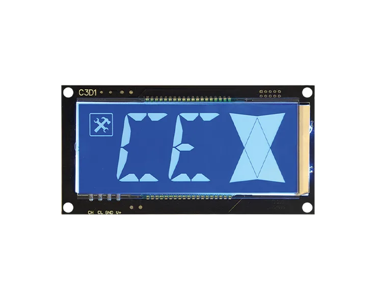 شاشة مصعد أفقية زرقاء 16 Segment LCD
