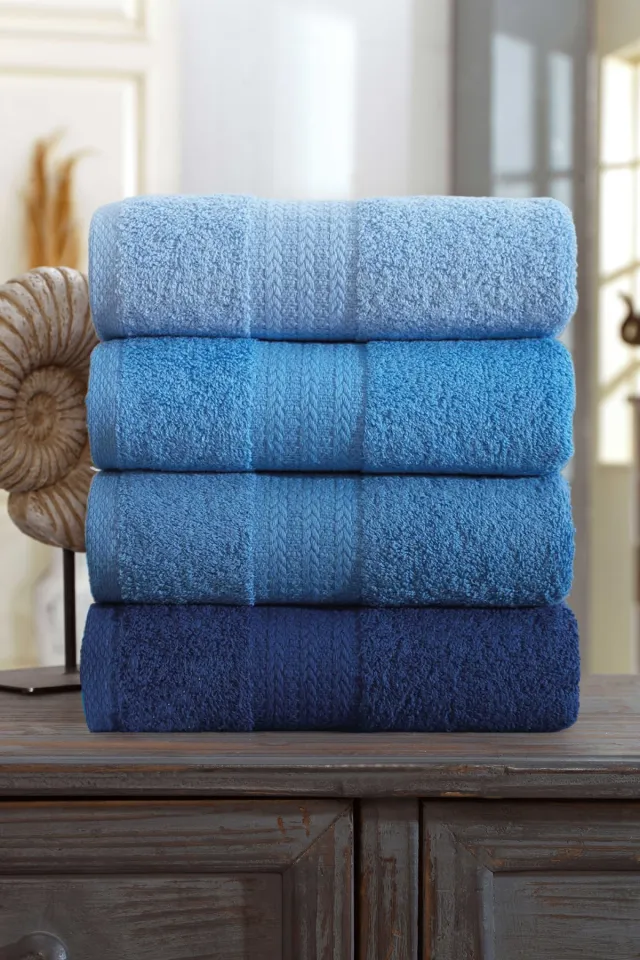 Elart Rainbow Towel Set Cotton 4 Pieces (50x90 cm) Blue