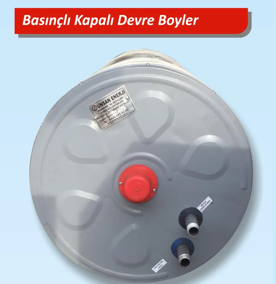Pressurized double-wall solar energy boiler