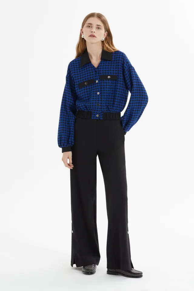 Set with Button-Detail Trousers