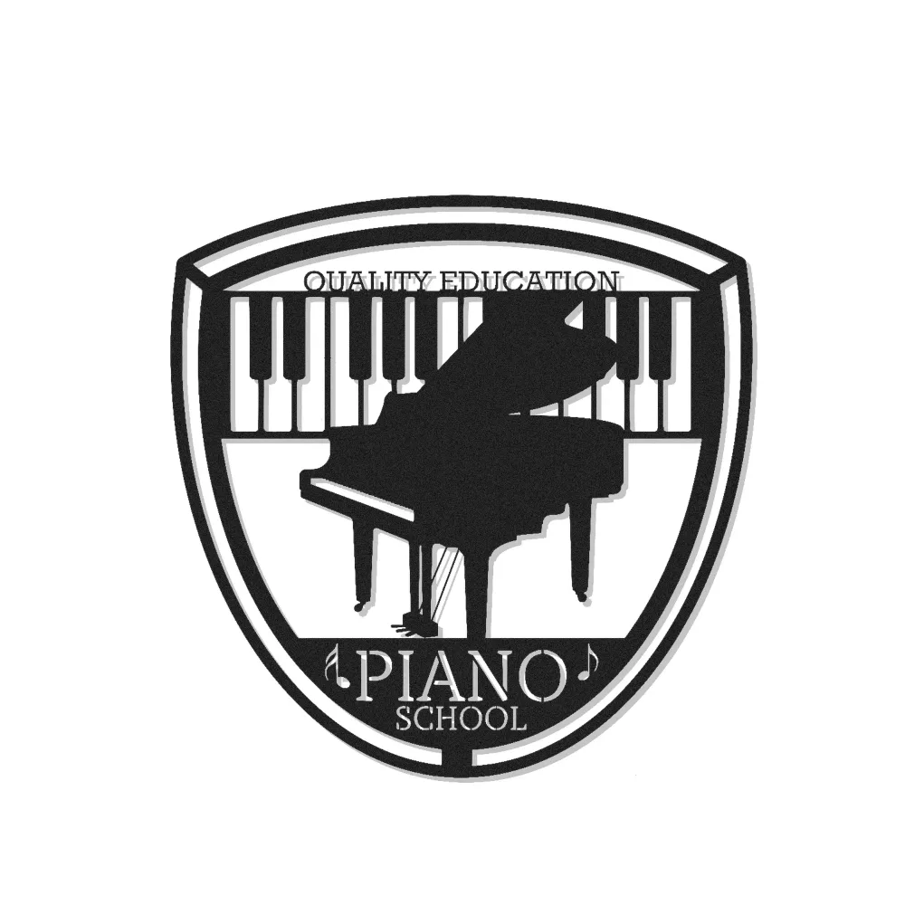 Grand Piano LED Metal Sign