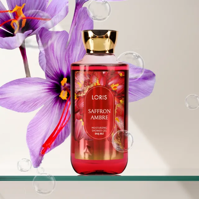 جل استحمام Saffron Ambre بحجم 295 مل