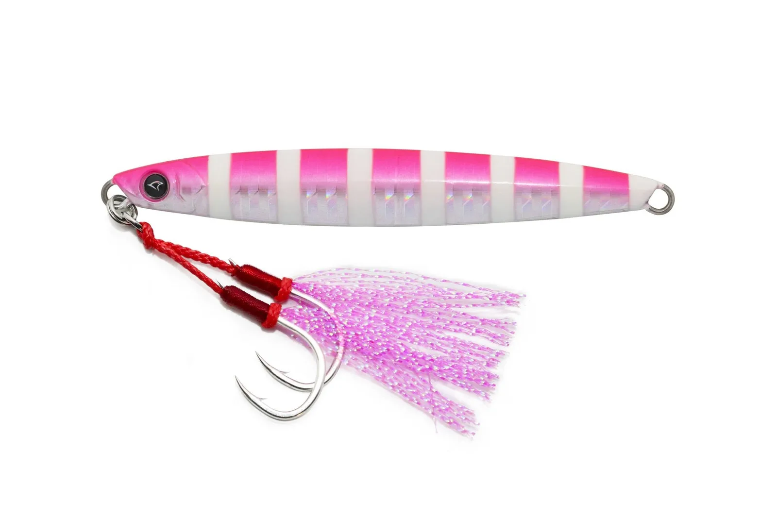 طعم صيد معدني Slap Slim Jigs 40 gr Pink Zebra Glow
