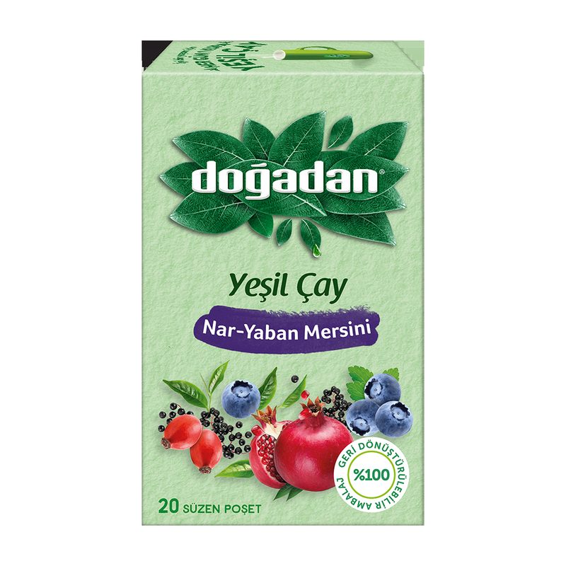 شاي أخضر بالرمان والتوت الأزرق Dogadan
