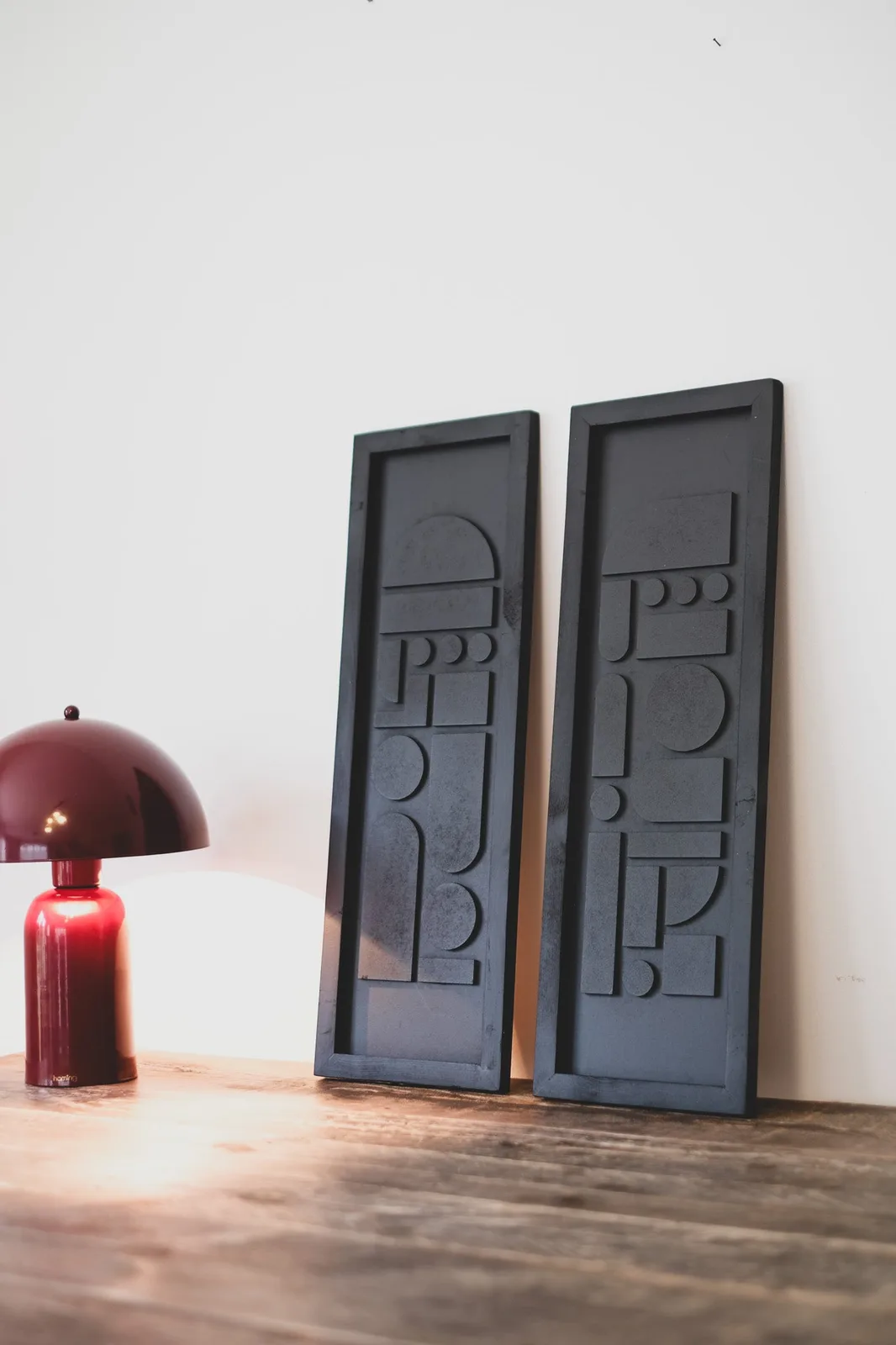 GEOMETRIC wooden wall art set