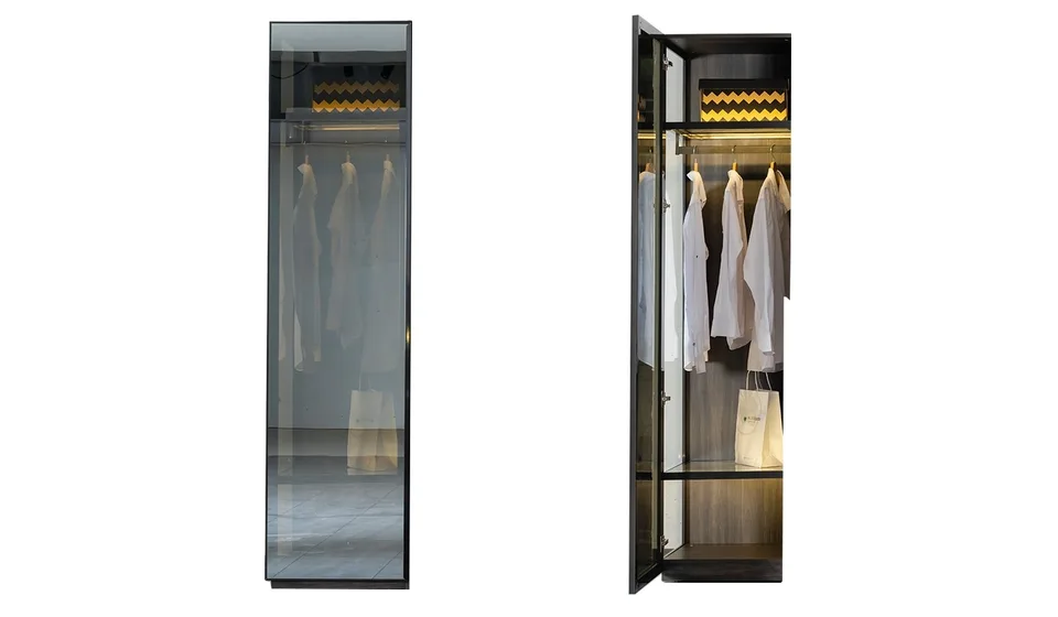 55 cm left glass wardrobe module Adessa