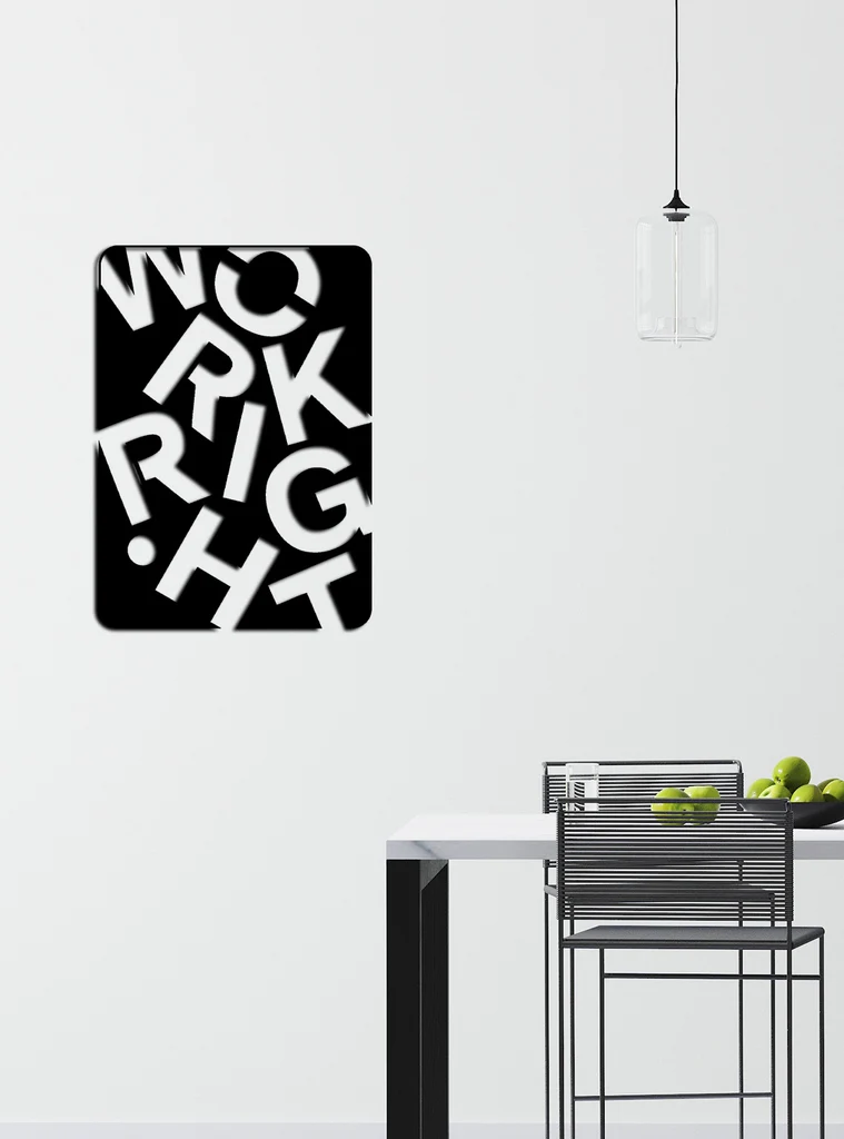 Work Right metal wall art