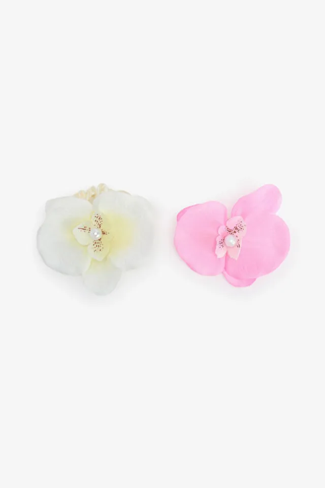 Orchid Hair Clip Set, Pack of Two