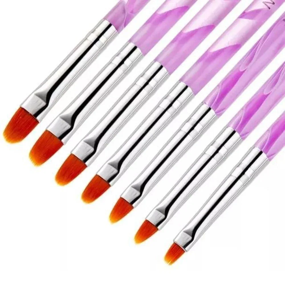 Gel brush set with plastic handles