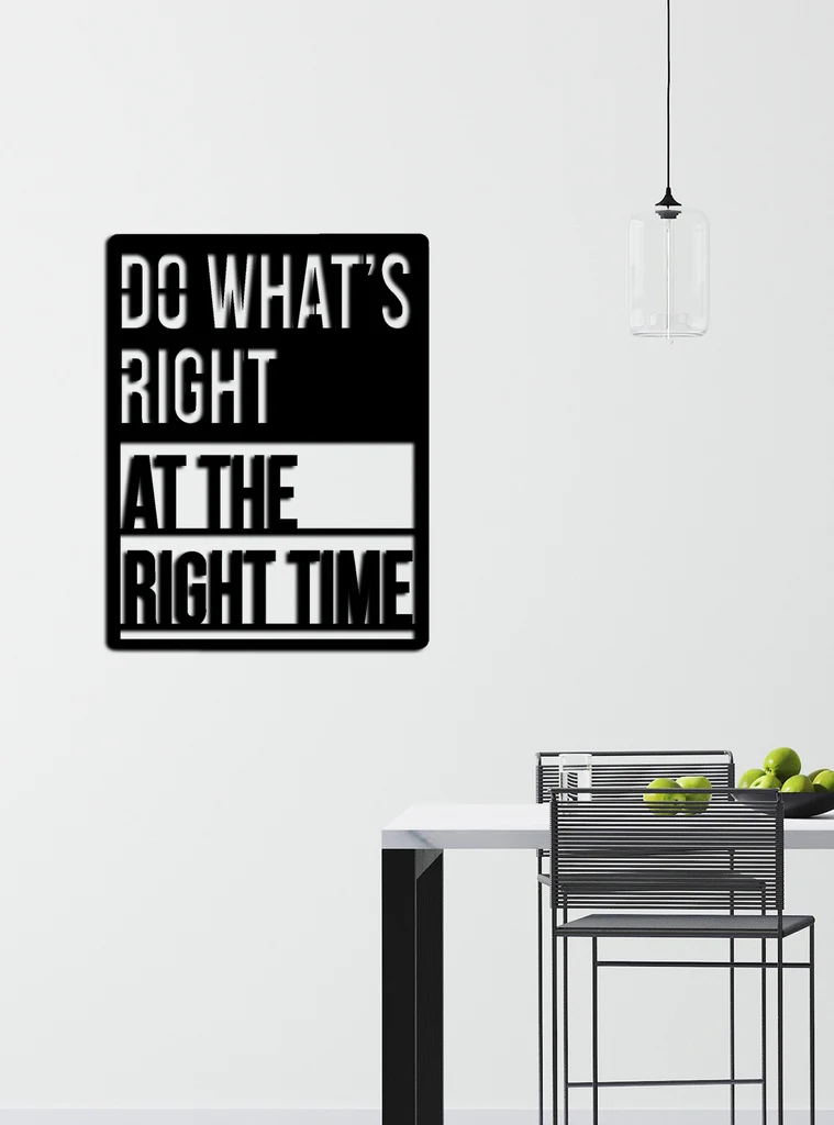 DO WHAT'S RIGHT metal wall art