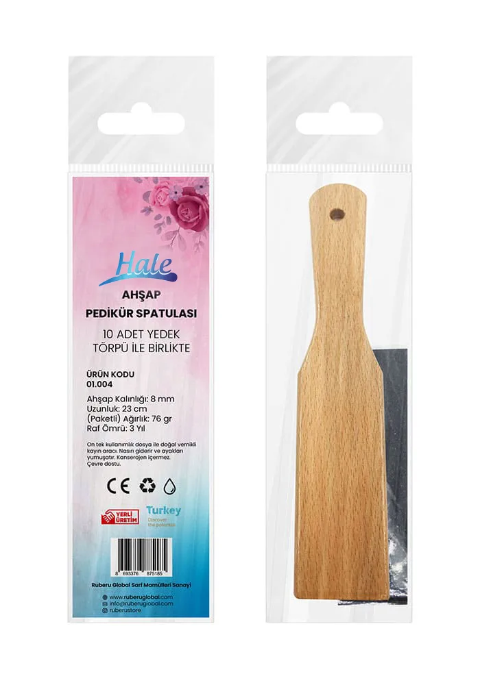 Hale wooden pedicure heel scraper