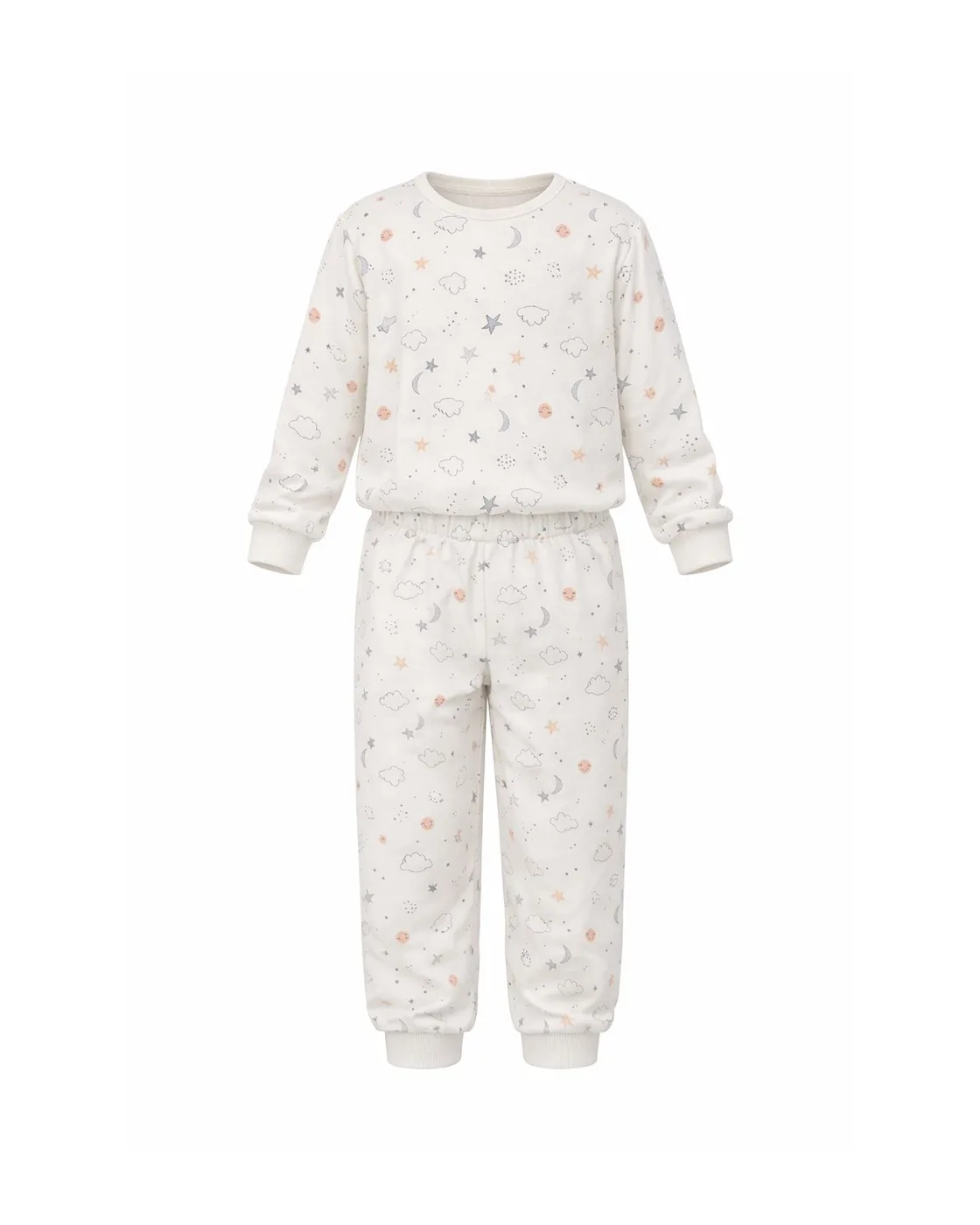 Relaxed Fit Cotton Three-Thread Pajama Set 1 TOG