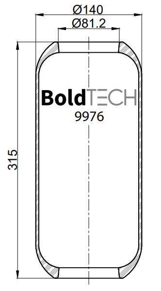 9976 R BoldTech Air Cushions for Cab, Seat and Lift Systems, Vehicle Roll Air Cushions