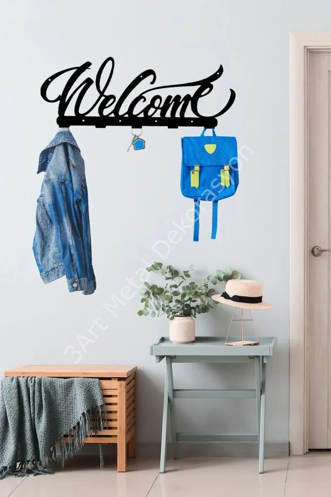 Decorative Iron Wall Coat Rack
