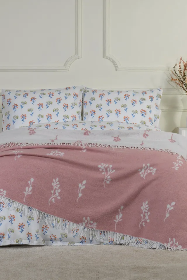 Elart Nadia Cotton Blanket Double (200x220 cm) Powder