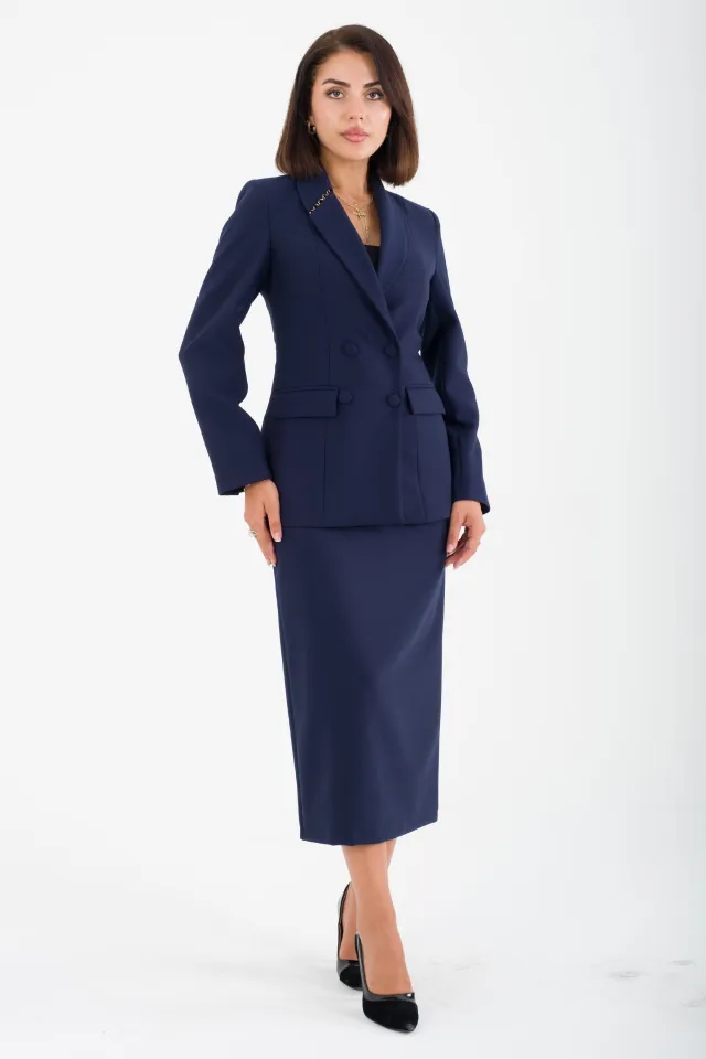 EDMONTON Navy Office Suit