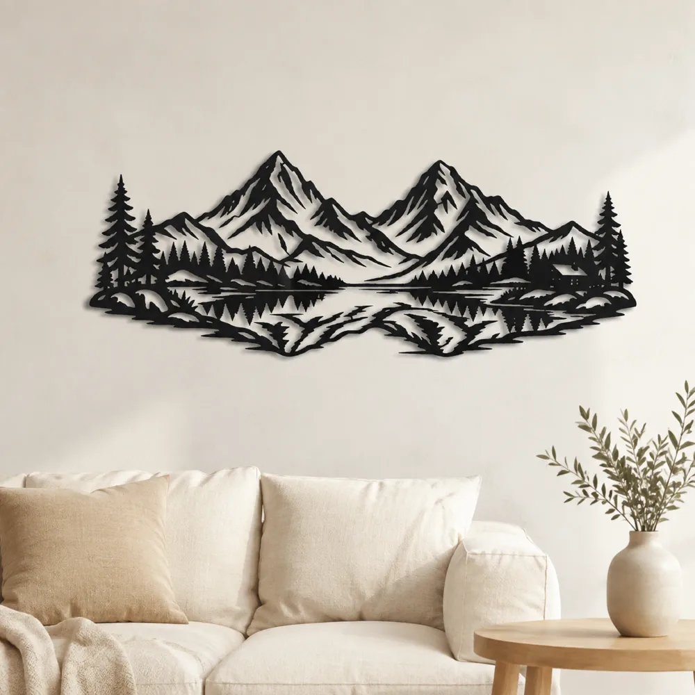 Twin Peaks Reflection Metal Wall Art