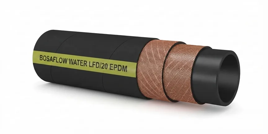 خرطوم مياه مسطّح قابل للطي للتفريغ BOSAFLOW WATER LFD/20 EPDM