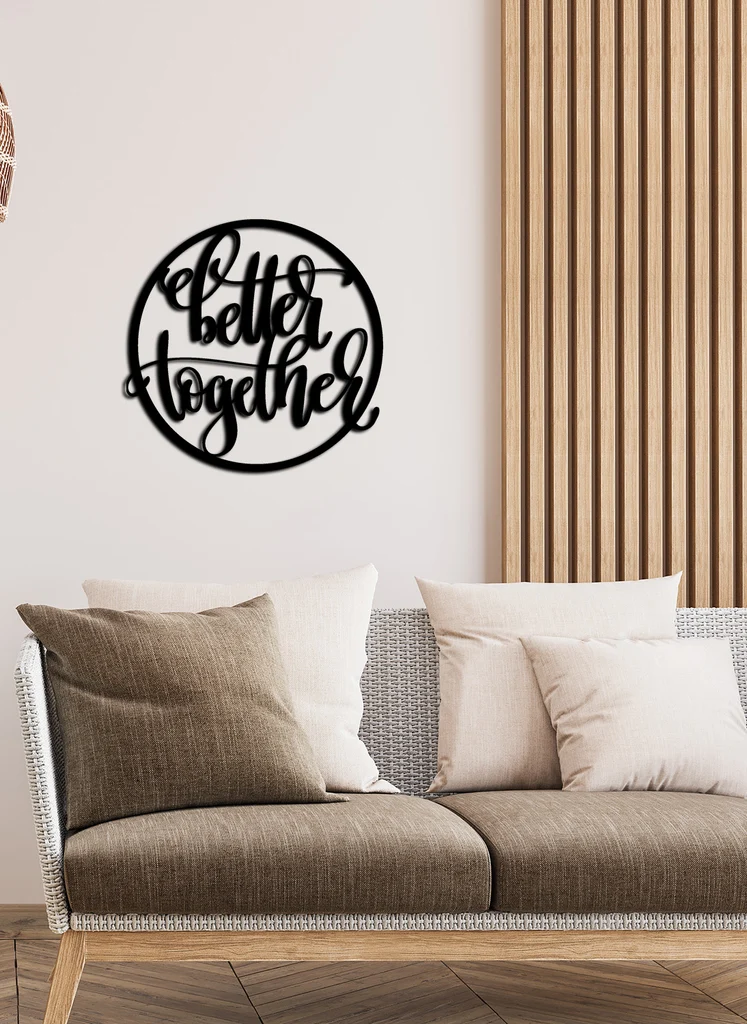 Better Together metal wall art