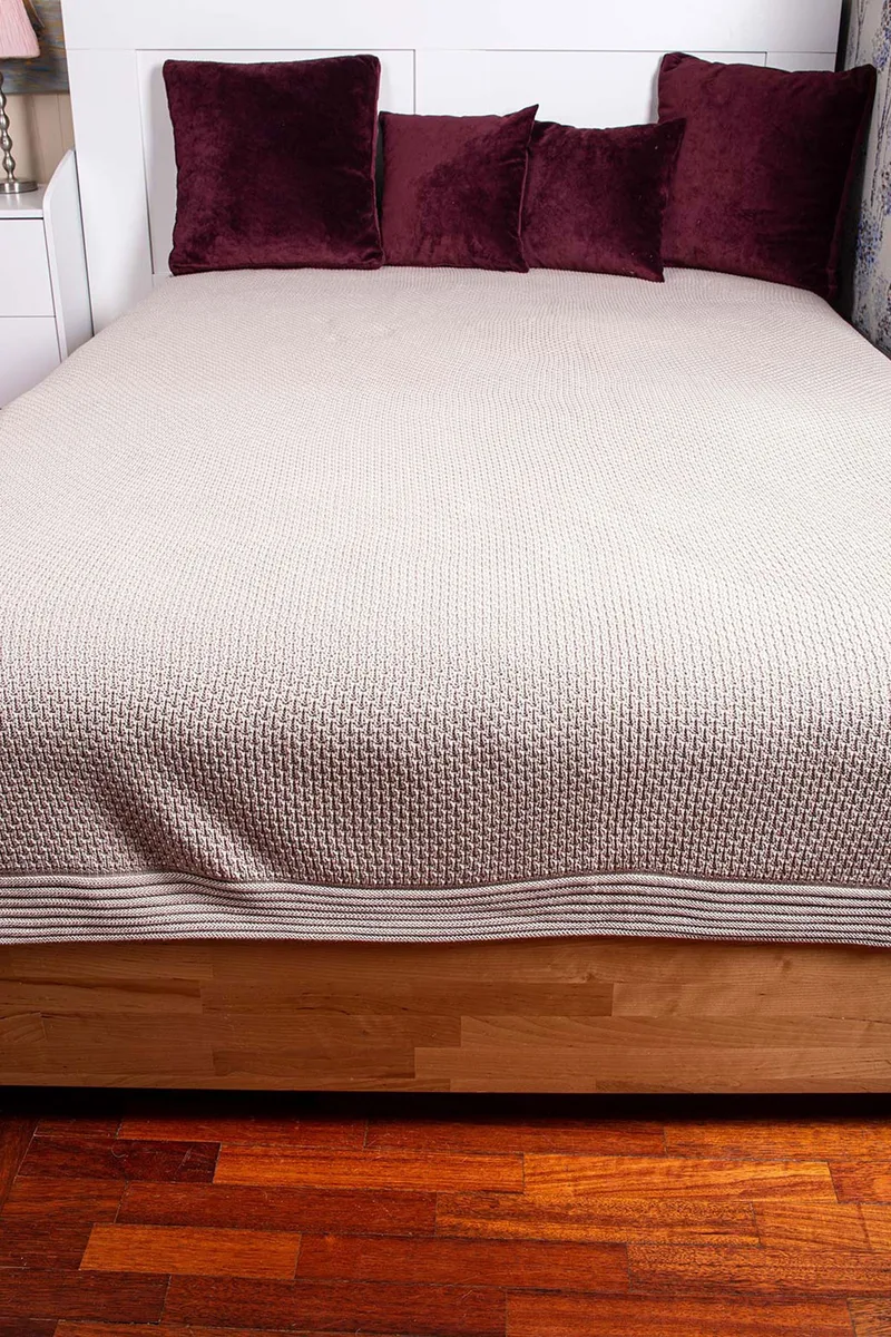 100% cotton rice-knit double blanket