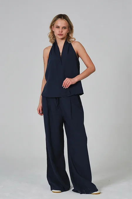Pinaldi halter vest and wide-leg trousers set (model K3)