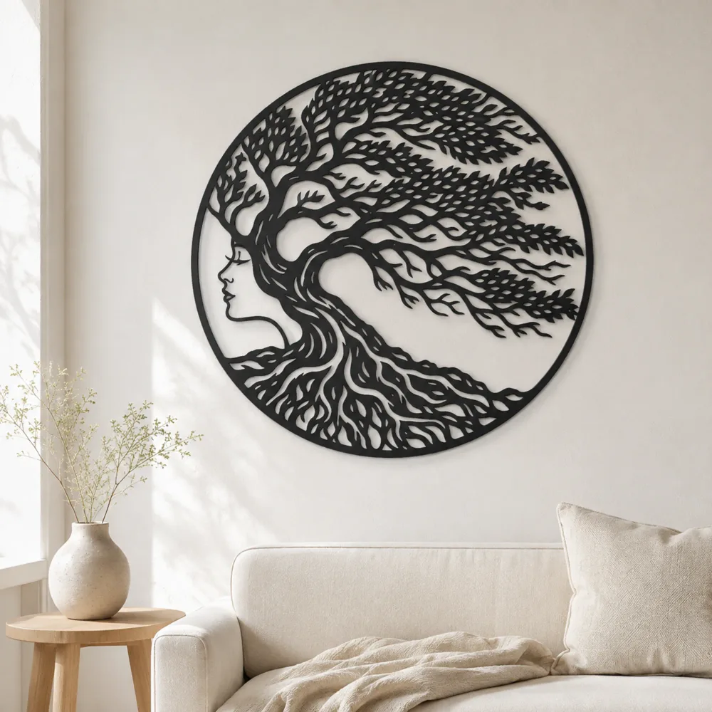 Windblown Tree Metal Wall Art