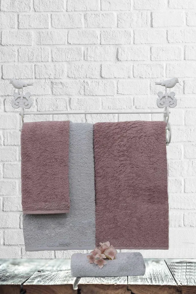 Elart Naturel Hammam Towel Set 4 Pieces Dusty Rose