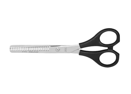 Hair thinning scissor with plastic handle, double blade D-320