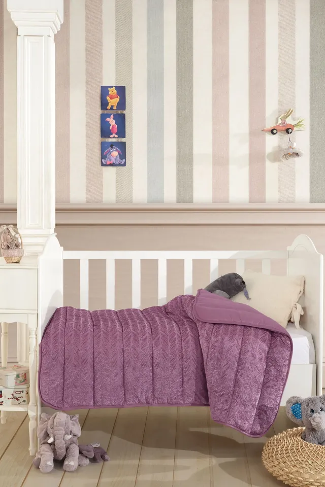 Elart Velvet Baby Quilt (150x100 cm) Plum