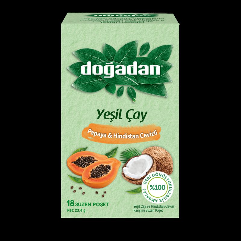 شاي أخضر بالبابايا وجوز الهند Dogadan