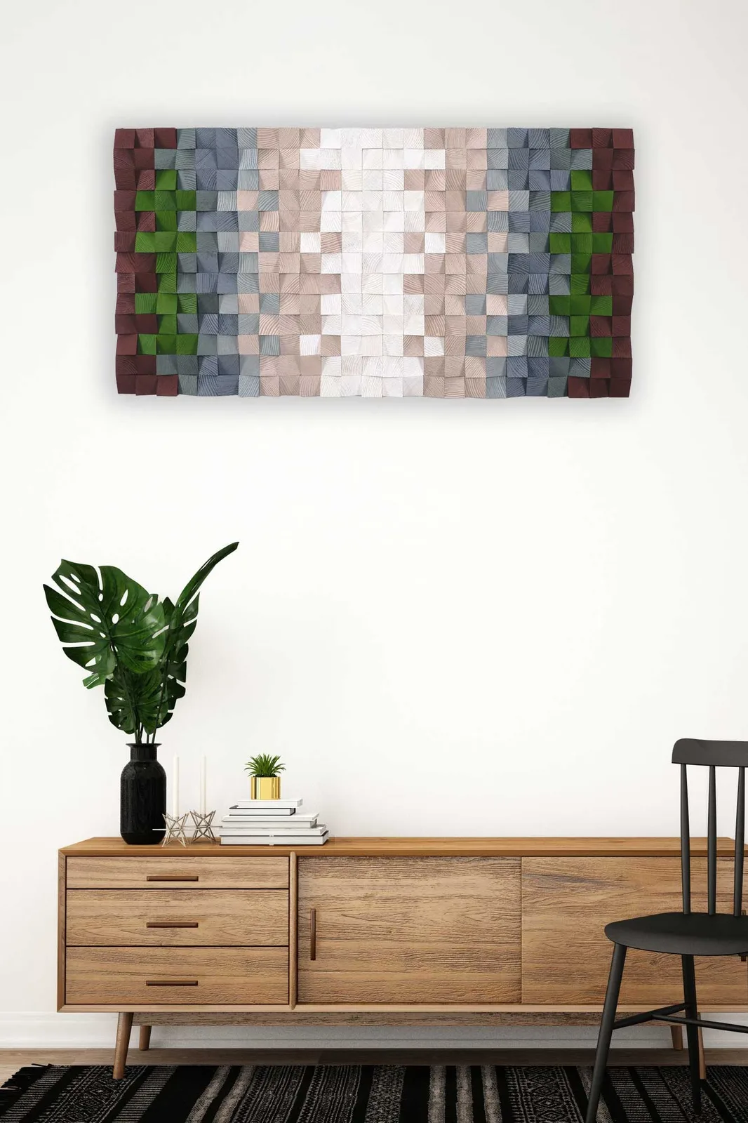 Uranus mosaic wood wall art