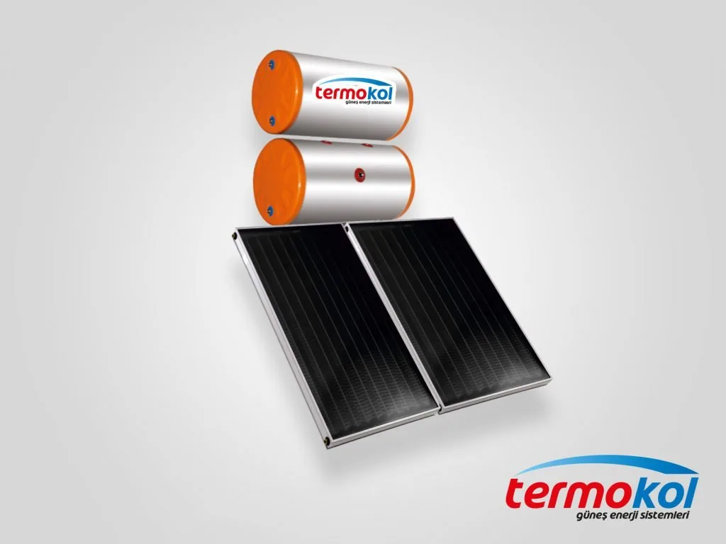 Horizontal tank solar water heating system