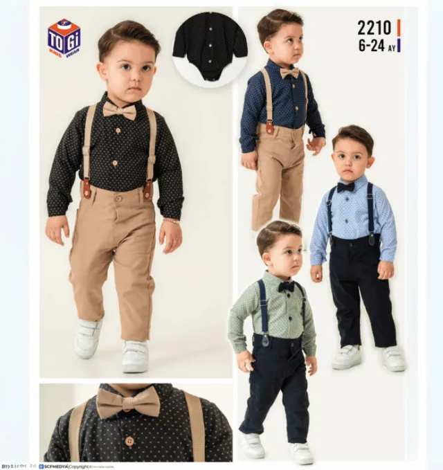Togi Baby Boys’ Bow-Tie and Suspender Outfit 2456