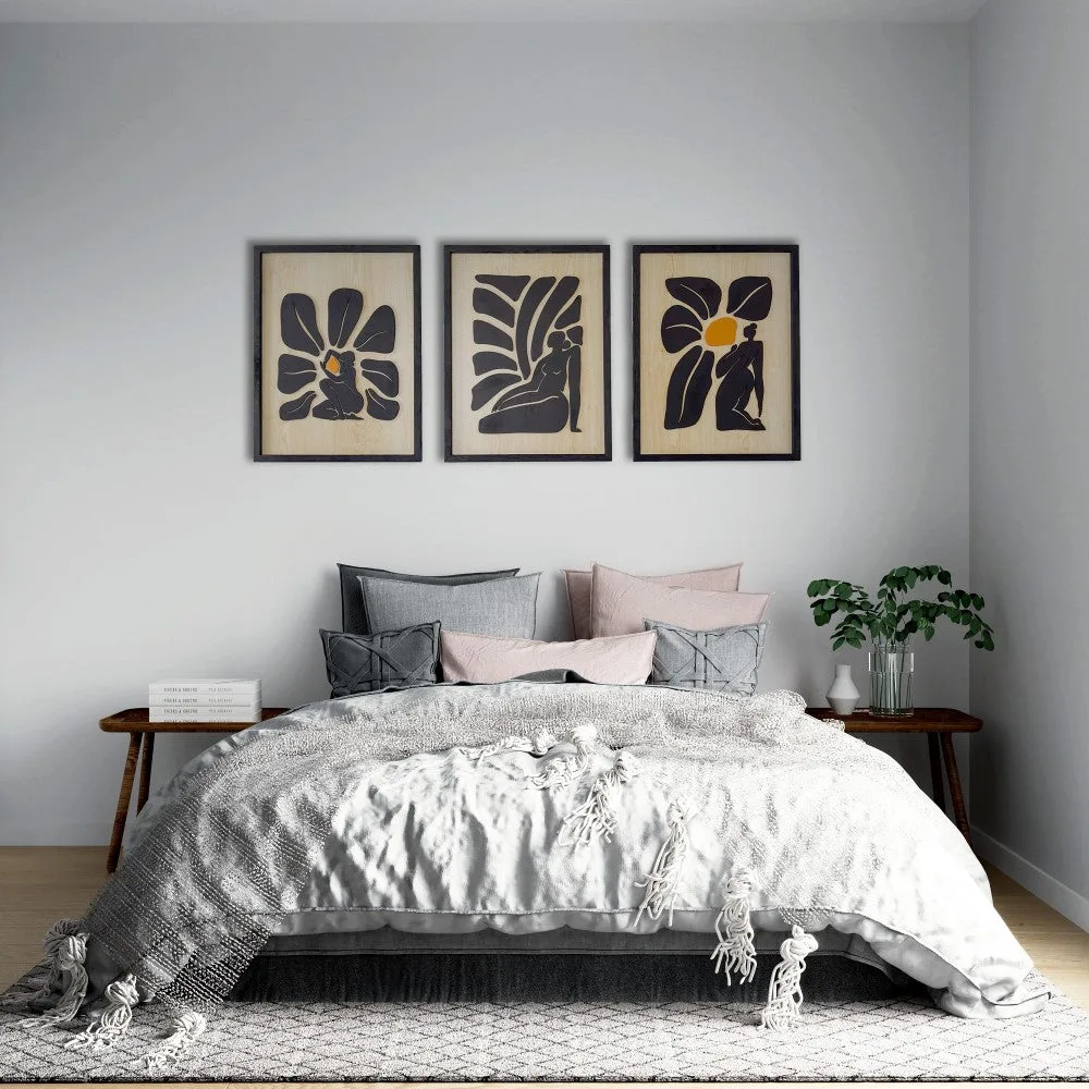Woman wood wall art