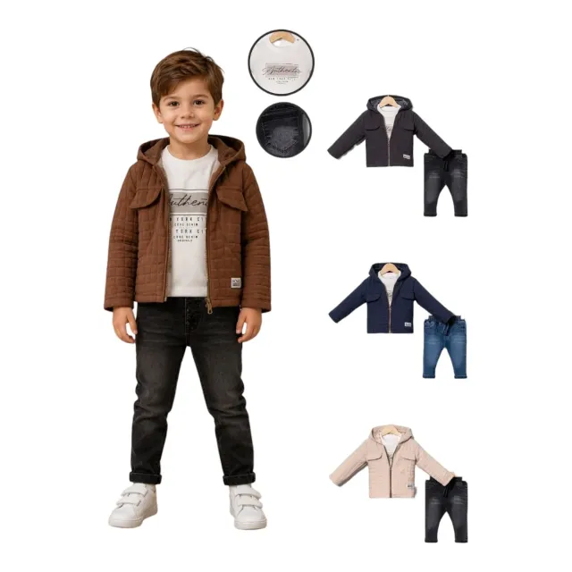 Nowa Three-Piece Boys’ Outfit with Jacket NW-2818