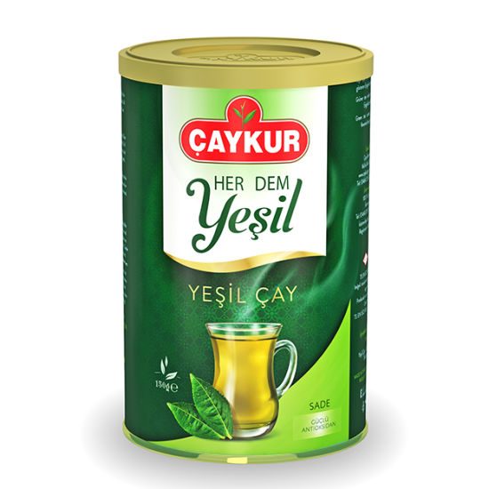 شاي أخضر ورقي (سادة) (علبة أسطوانية) CAYKUR 150 غرام