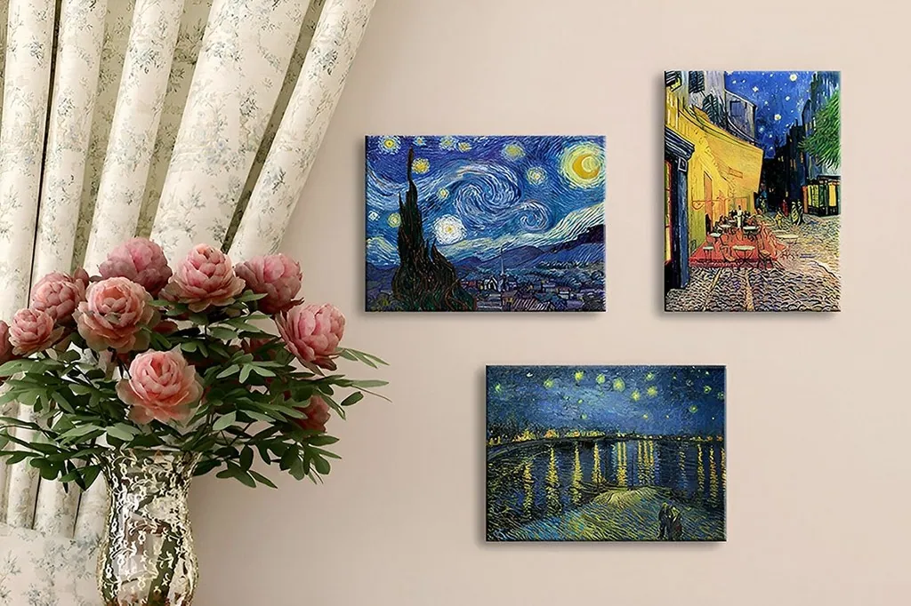Van Gogh 3lu canvas wall art