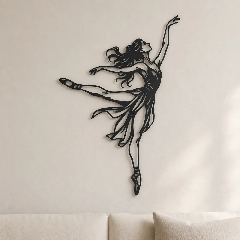 Graceful Arabesque Metal Wall Art