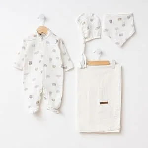 Pea Baby muslin newborn set 4 pcs