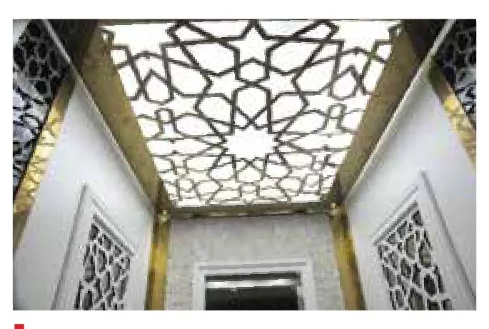 غوندوغدو للمصاعد — سقف كابينة موديل Sah Tacı (تفصيل السقف)